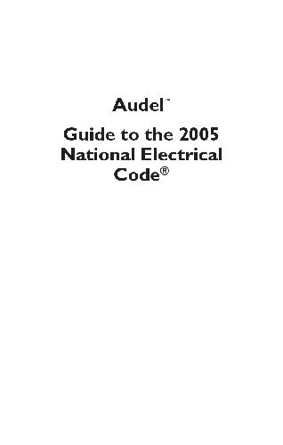 Audel Guide to the 2005 National Electrical Code (R)