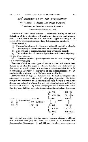 Azo Derivatives of the Pyrimidines