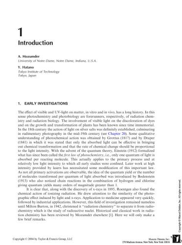 Charged Particle and Photon Interactions with Matter: Chemical, Physicochemical, and Biological Consequences with Applications