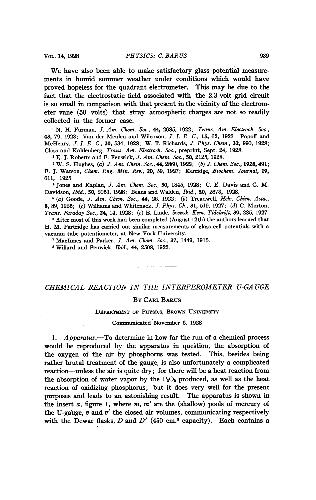 Chemical Reaction in the Interferometer U-Gauge