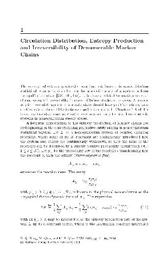 Circulation Distribution, Entropy Production and Irreversibility of Denumerable Markov Chains