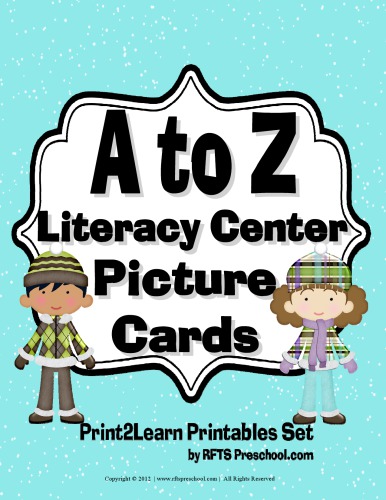 A to Z Literacy Center Picture Cards