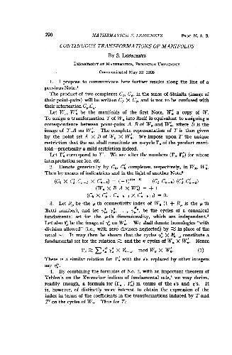 Continuous Transformations of Manifolds