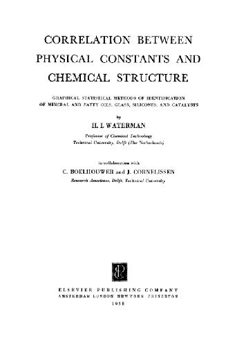 Correlation Between Physical Constants and Chemical Structure