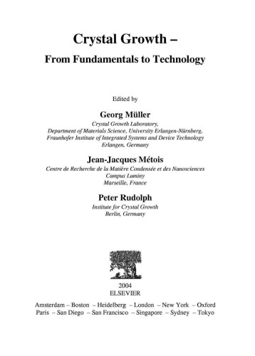 Crystal Growth - From Fundamentals to Technology