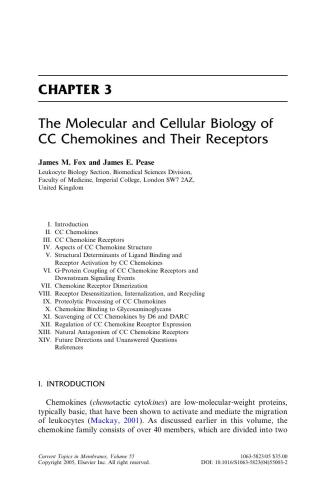 Chemokines, Chemokine Receptors, and Disease