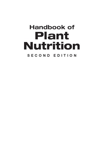 Handbook of plant nutrition