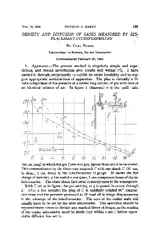 Density and Diffusion of Gases Measured by Displacement Interferometry