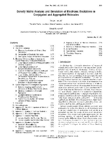 Density Matrix Analysis and Simulation of Electronic Excitations in Conjugated and Aggregated Molecules