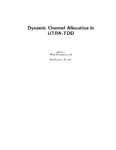 Dynamic Channel Allocation in ULTRA-TDD