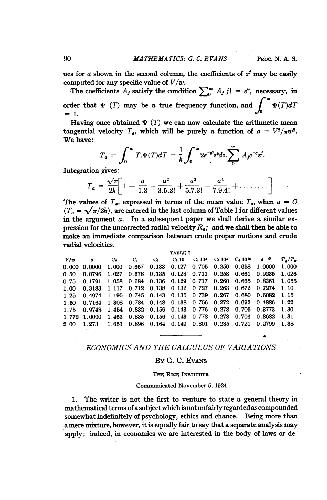 Economics and the Calculus of Variations