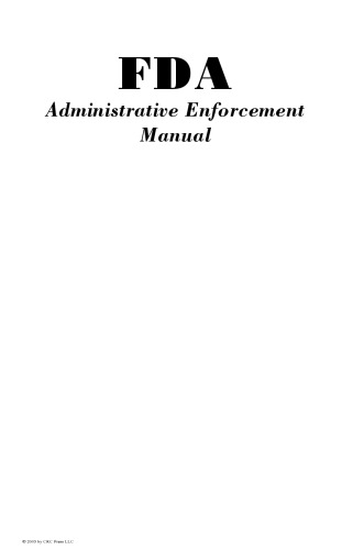 FDA Administrative Enforcement Manual