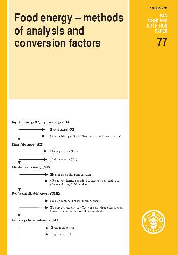 Food energy - methods of analysis and conversion factors