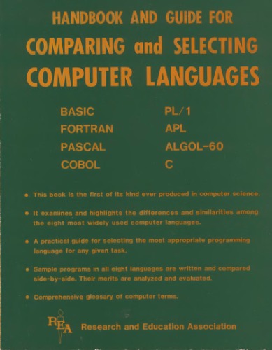 Handbook and Guide for Comparing and Selecing Computer Languages