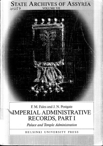 Imperial Administrative Records, Part I