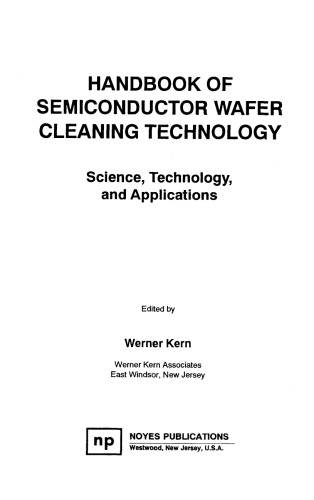 Handbook of Semiconductor Wafer Cleaning Technology