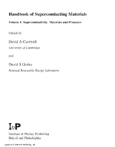 Handbook of Superconducting Materials