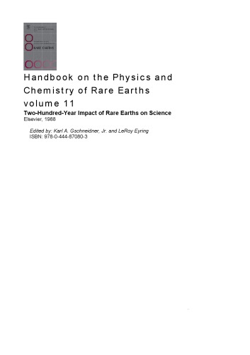 Handbook on the Physics and Chemistry of Rare Eart. Two-Hundred-Year Impact of Rare Earths on Science