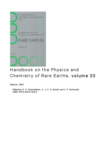 Handbook on the Physics and Chemistry of Rare Earths