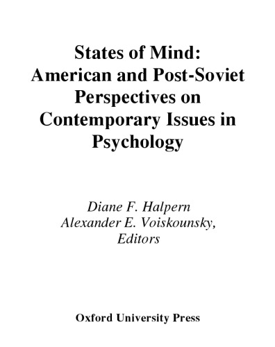 States of mind : American and post-Soviet perspectives on contemporary issues in psychology