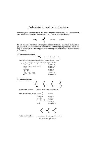 Houben-Weyl Methods in Organic Chemistry: Carboxylic Acid, Derivates