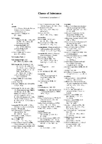 Houben-Weyl Methods in Organic Chemistry: Indexes