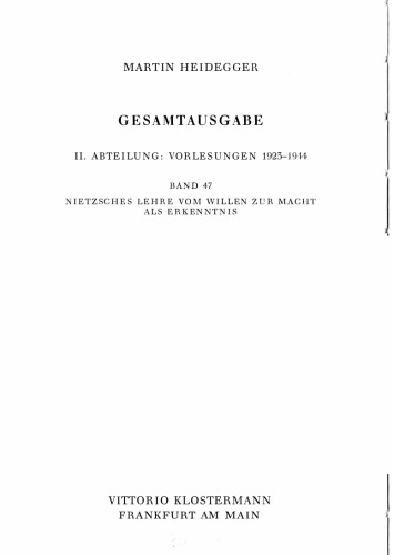 Nietzsches Lehre vom Willen zur Macht als Erkenntnis