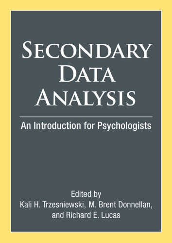 Secondary Data Analysis: An Introduction for Psychologists