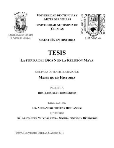 [PhD] La figura del Dios N en la religión maya