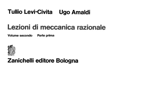 Lezioni di meccanica razionale