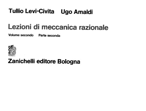 Lezioni di meccanica razionale