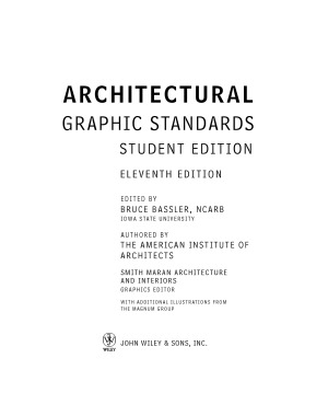 Architectural Graphic Standards, 11th edition