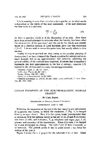 Linear Elements of the Electromagnetic Pinhole Graphs