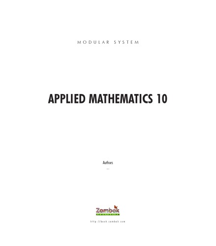 Applied Mathematics 10 (Zambak)