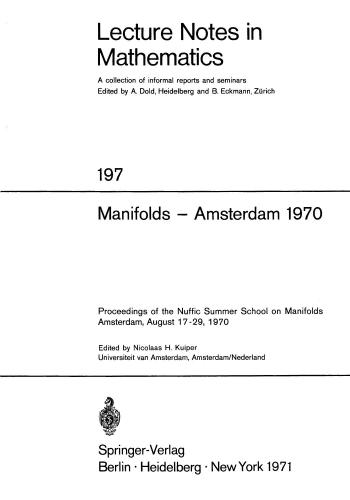 Manifolds - Amsterdam 1970