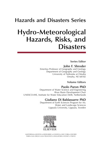 Hydro-Meteorological Hazards, Risks, and Disasters