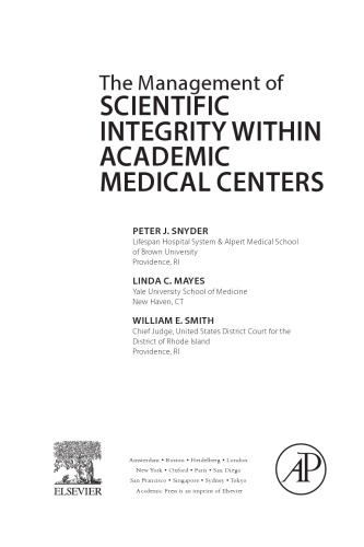 The Management of Scientific Integrity within Academic Medical Centers