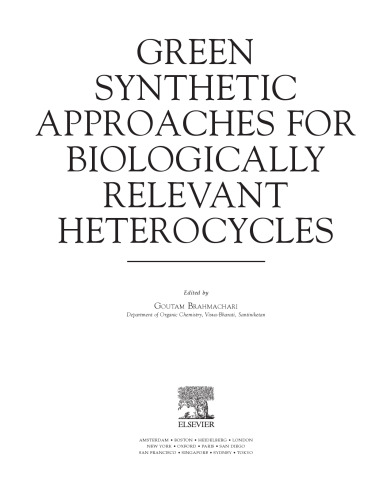 Green Synthetic Approaches for Biologically Relevant Heterocycles