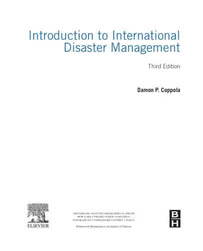 Introduction to International Disaster Management, Third Edition