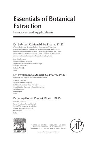 Essentials of Botanical Extraction: Principles and Applications