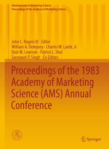 Proceedings of the 1983 Academy of Marketing Science (AMS) Annual Conference