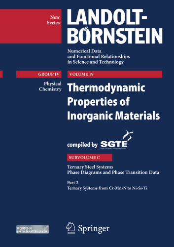 Ternary Steel Systems: Phase Diagrams and Phase Transition Data: Part 2: Ternary Systems from Cr-Mn-N to Ni-Si-Ti