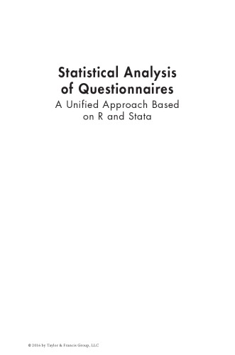 Statistical analysis of questionnaires : A unified approach based on R and Stata