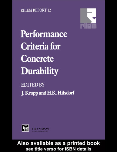 Performance criteria for concrete durability : state-of-the-art report