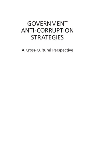 Government anti-corruption strategies : a cross-cultural perspective