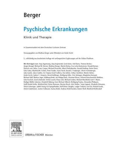 Psychische Erkrankungen Klinik und Therapie - inkl. Online-Version - mit Zugang zum Elsevier-Portal