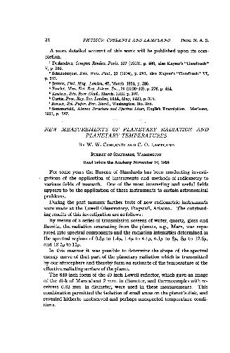 New Measurements of Planetary Radiation and Planetary Temperatures