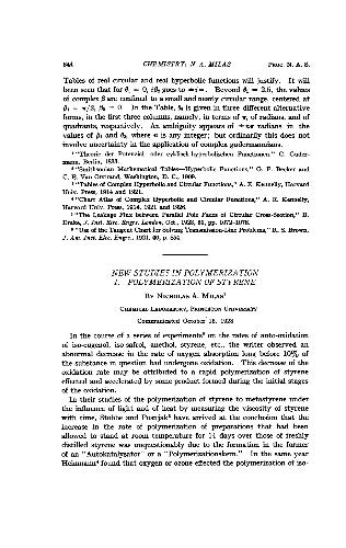New Studies in Polymerization I. Polymerization of Styrene