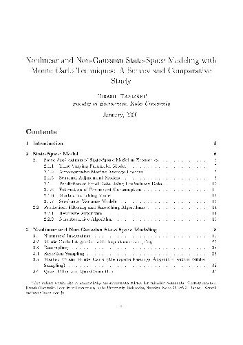 Nonlinear and Non-Gaussian State-Space Modeling with Monte Carlo Techniques: A Survey and Comparative Study