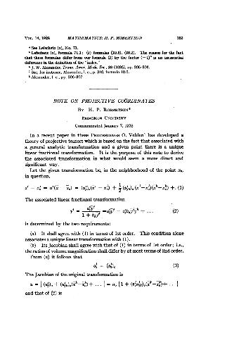 Note on Projective Coordinates